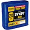 Core Tarps Heavy Duty Tarp, 64 ft L x 0.5 mm H x 24 ft W, 20 Mil, Blue, Polyethylene CT-705-24X64 - alternate 1